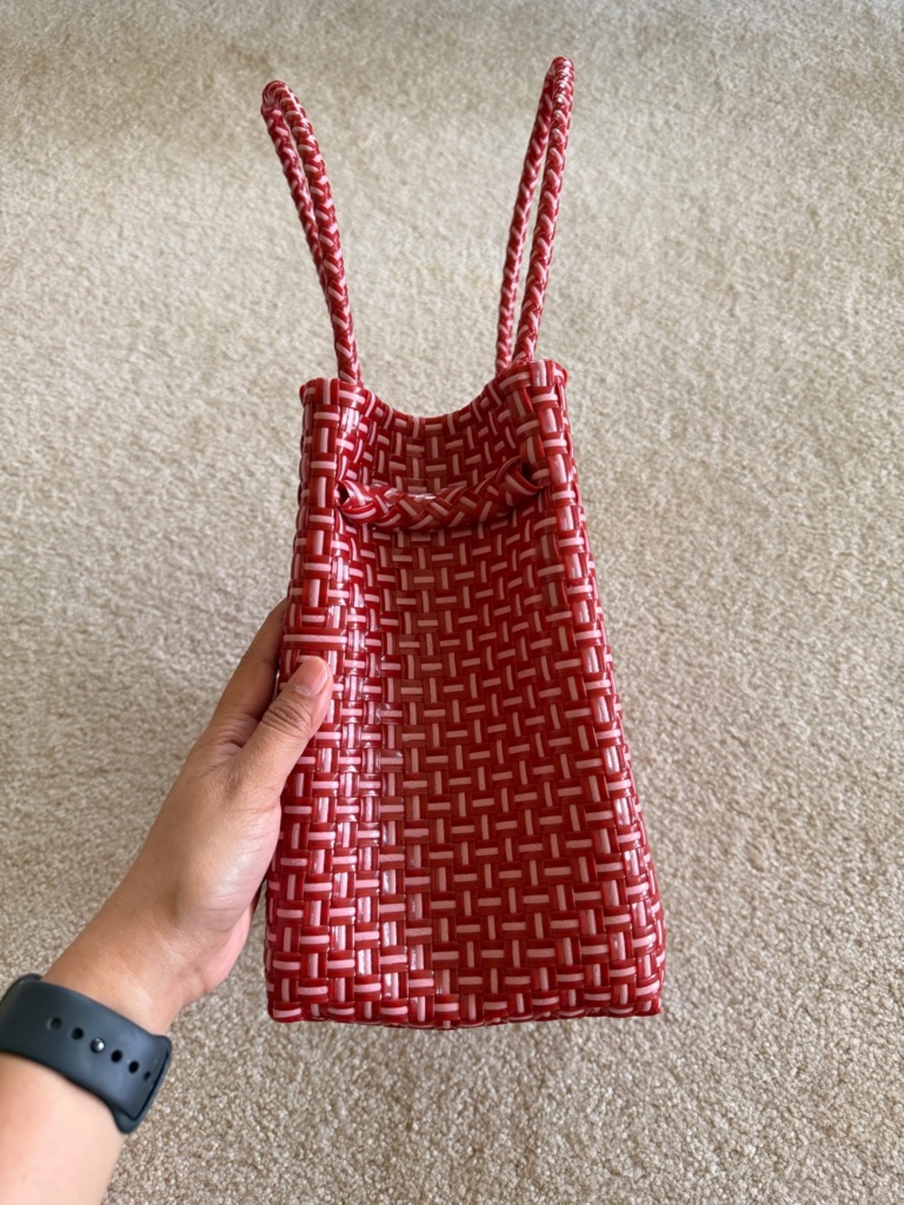 Handmade Recycled Woven Tote Bag - Picture 4 of 12